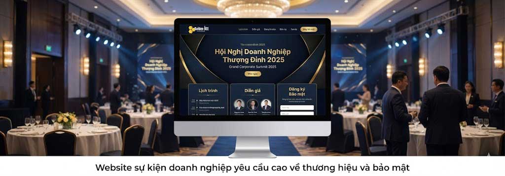 Thiết kế website sự kiện doanh nghiệp hội nghị