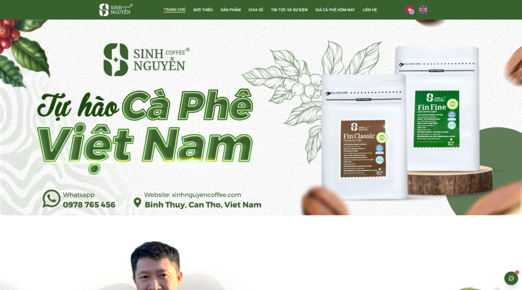 Case Study: Thiết Kế Website Cập Nhật Giá Cà Phê Trực Tuyến – Sinh Nguyễn Coffee - Dự án Golden Bee