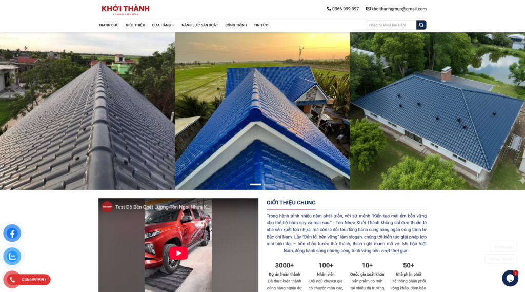 Case Study: Thiết Kế web Tôn Nhựa – Giới thiệu sản phẩm Tôn Nhựa Khởi Thành - Dự án Golden Bee