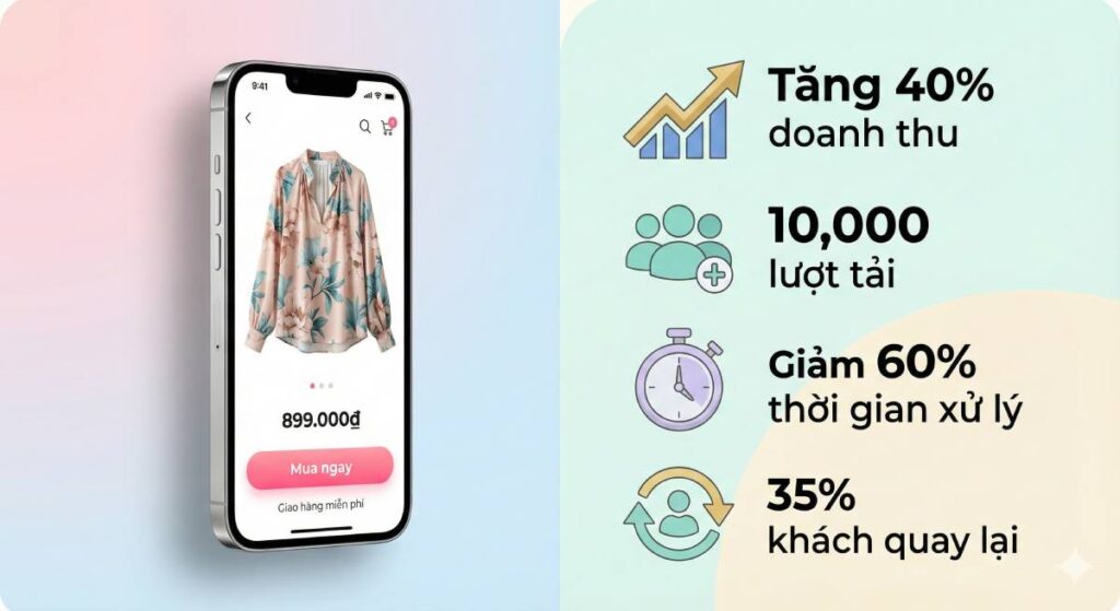 Case study app bán hàng thời trang - Tăng 40% doanh thu sau 6 tháng với Golden Bee
