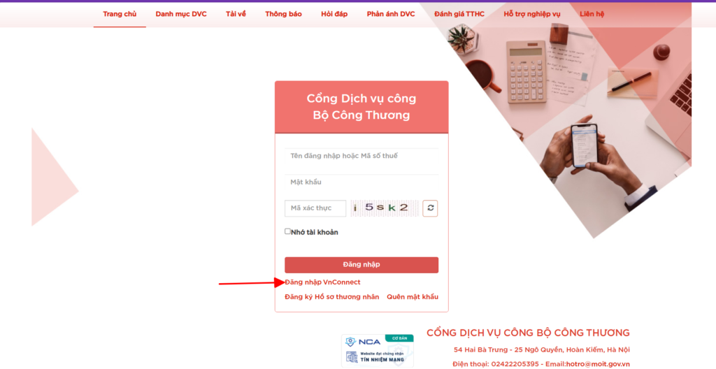 Đăng nhập với VNConnect