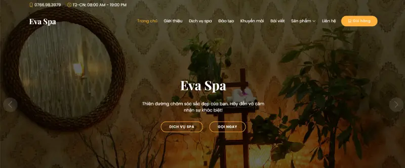 Giải pháp Website spa - Website chuyên nghiệp
