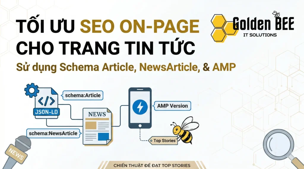 Tối ưu SEO on-page cho website tin tức (schema Article, NewsArticle, AMP) – Golden Bee - Tin tức Golden Bee