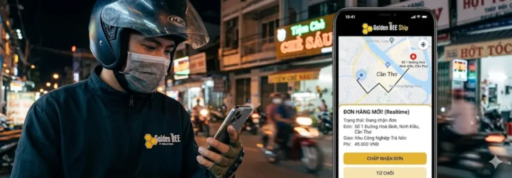 Ứng Dụng Quản Lý Dịch Vụ Xe Ôm Công Nghệ & Giao Hàng Nội Thành – Đặt Xe & Theo Dõi Realtime - Tin tức Golden Bee