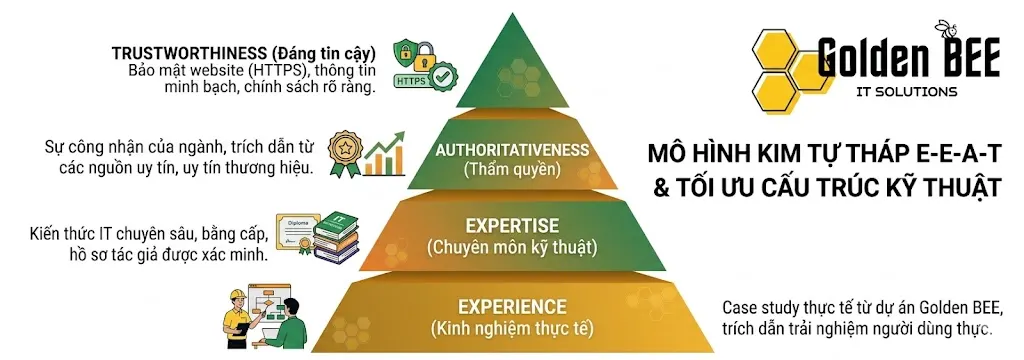 E-E-A-T pyramid Google 2026 experience expertise authoritativeness trustworthiness