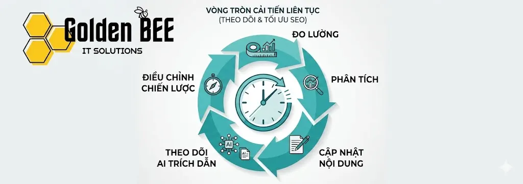 vòng lặp cải tiến liên tục SEO 2026 đo lường phân tích cập nhật AI trích dẫn