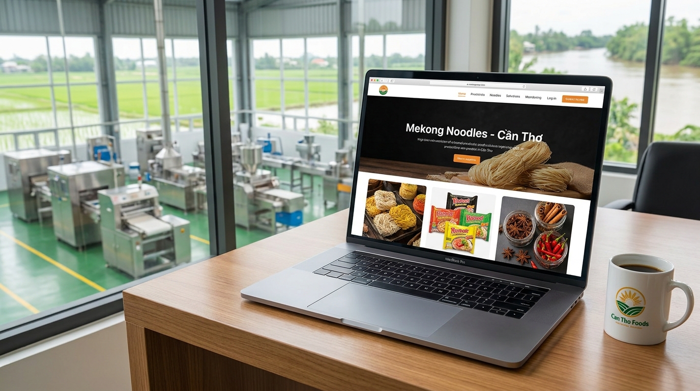 Thiết Kế Website Sản Xuất Đồ Khô, Mì Gói, Gia Vị Tại Cần Thơ – Giúp Bứt Phá Doanh Thu