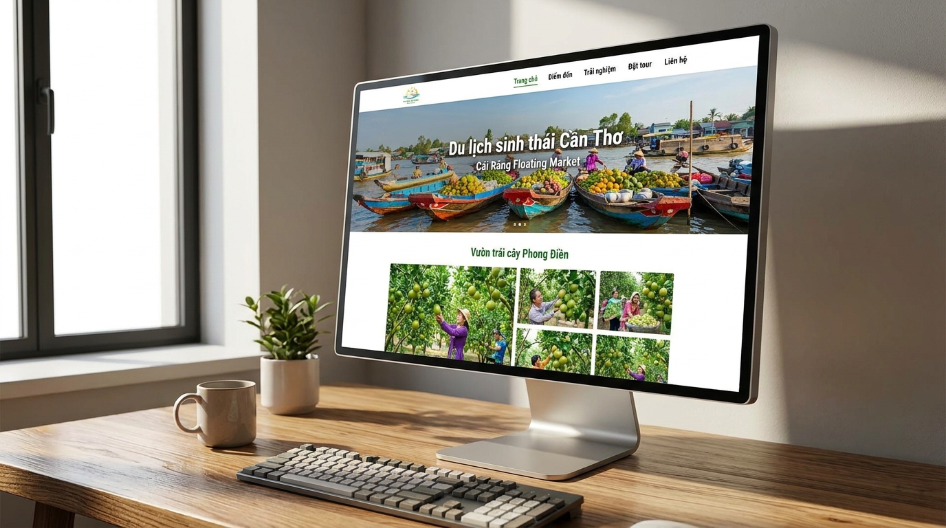 Thiết kế web du lịch sinh thái sông nước tại Cần Thơ