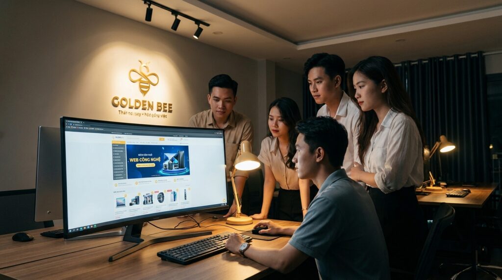 Đội ngũ lập trình viên Golden Bee thiết kế web công nghệ.