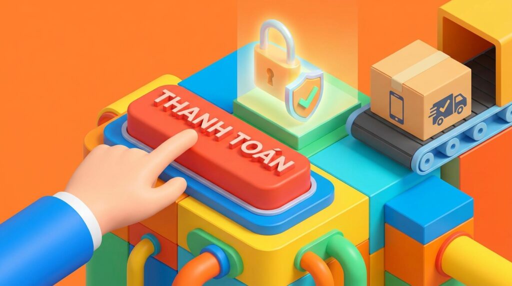 Thanh toán trực tuyến an toàn trên website công nghệ.