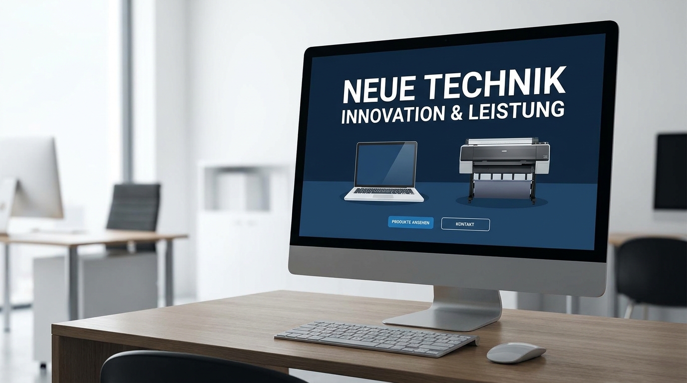 Giao diện web sản xuất máy tính hiện đạ