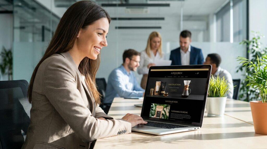 Tính năng mua hàng trên thiết kế web xưởng cà phê