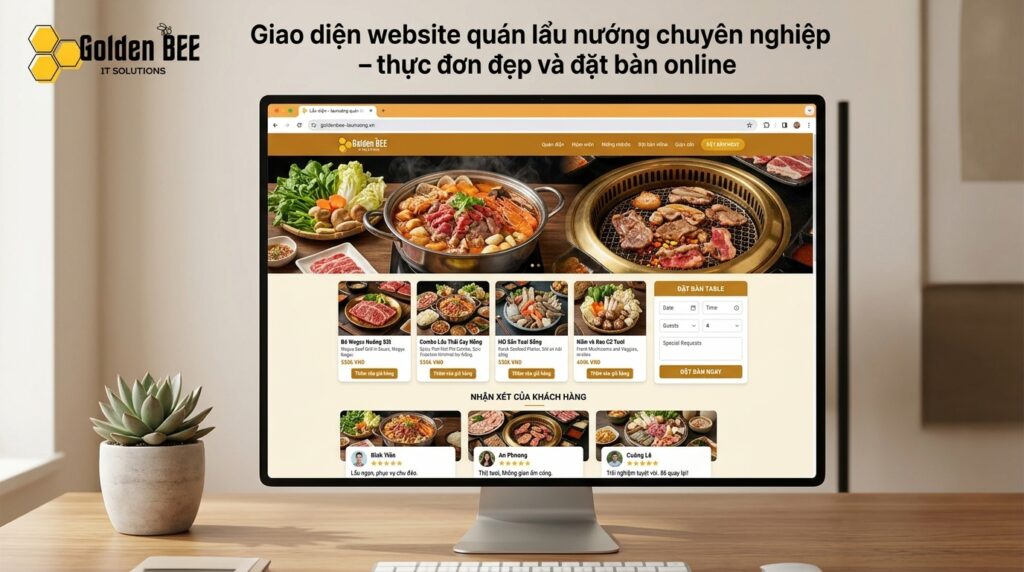 Thiết Kế Web Quán Lẩu Nướng Cần Thơ – Kéo Khách Online & Giữ Chân Thực Khách 2026 - Tin tức Golden Bee