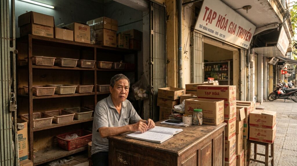 Cửa hàng bán lẻ truyền thống đang gặp khó khăn trong việc quản lý.