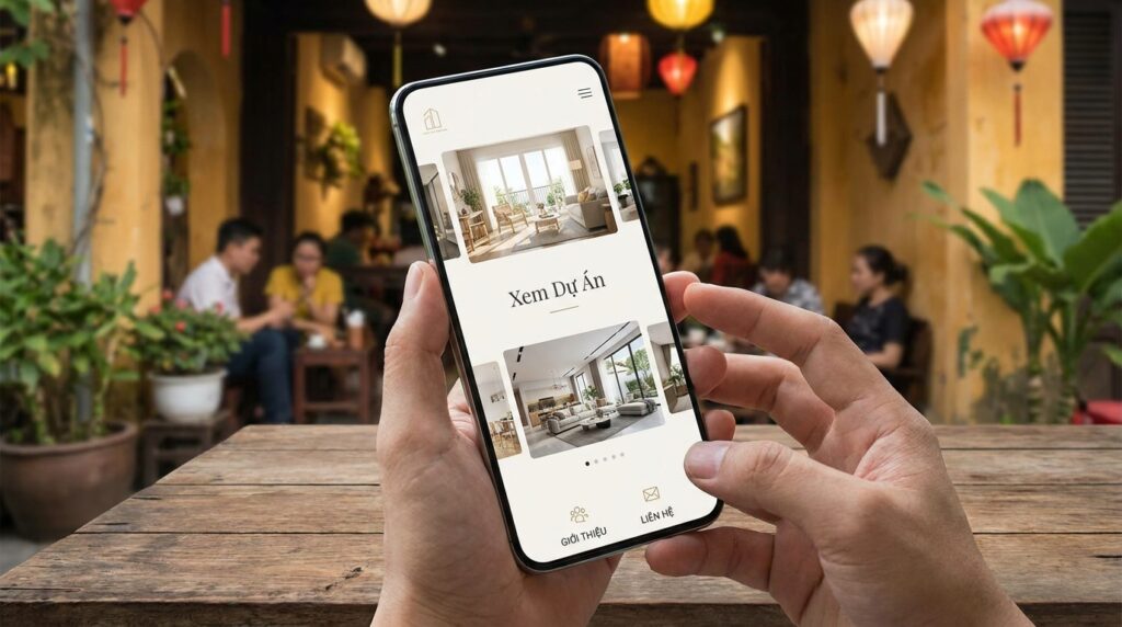 Tính năng xem dự án trên web nội thất
