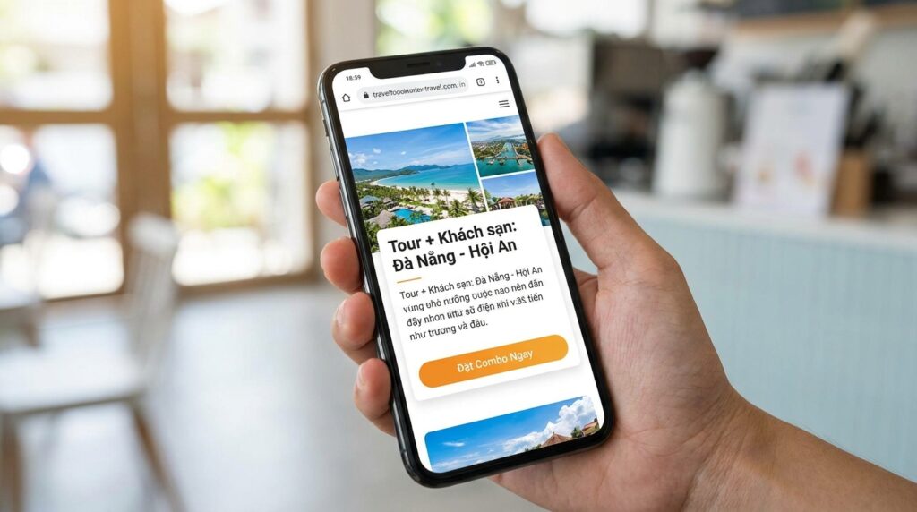 Tính năng đặt combo trên web du lịch