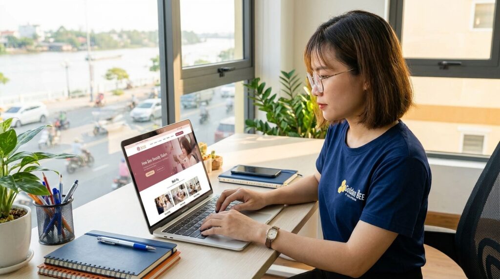 Golden Bee cung cấp giải pháp web salon tóc nail