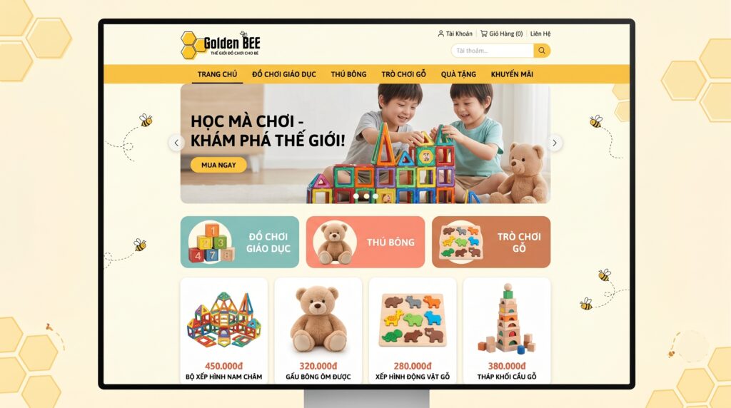 Thiết Kế Web Cửa Hàng Đồ Chơi Cần Thơ Đỉnh Cao Giúp Đột Phá Doanh Số Bán Hàng - Tin tức Golden Bee