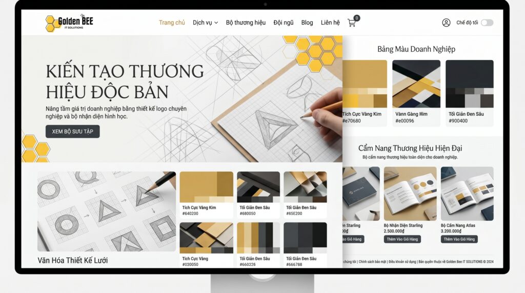 Thiết kế web dịch vụ logo Cần Thơ giao diện đẳng cấp sáng tạo