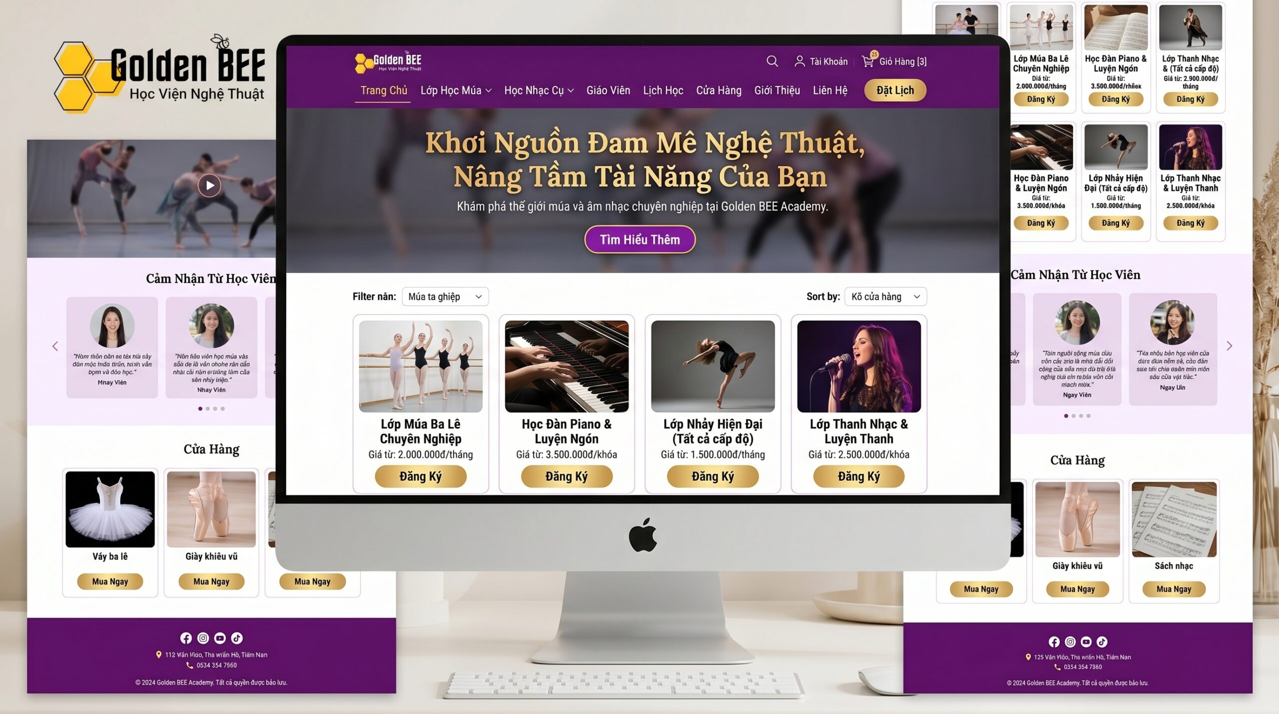 Thiết Kế Web Trung Tâm Múa Cần Thơ Chuyên Nghiệp Đột Phá Số Lượng Học Viên Tăng Trưởng Doanh Thu