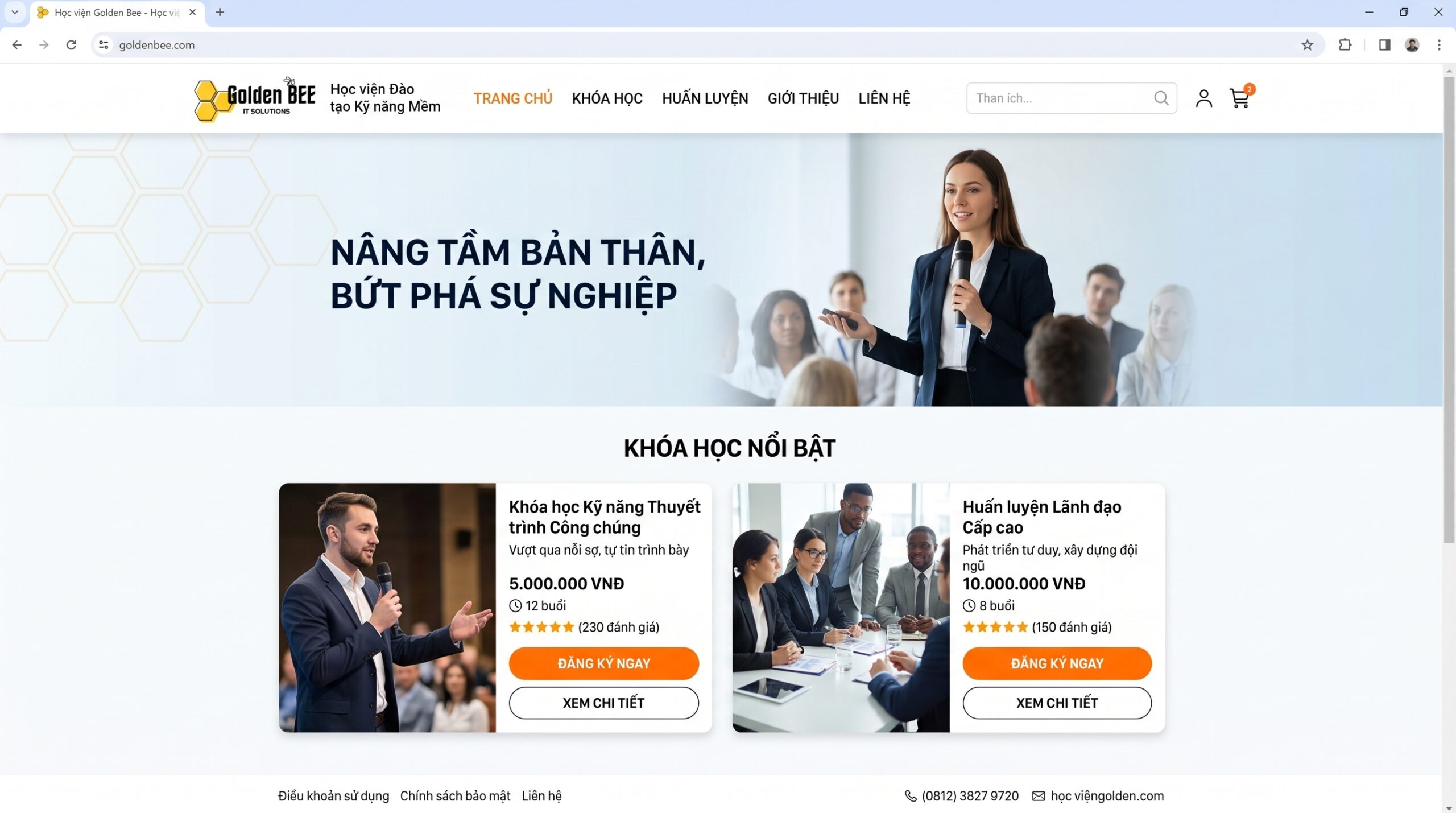 Thiết Kế Web Trung Tâm Kỹ Năng Cần Thơ Chuyên Nghiệp Đột Phá Số Lượng Học Viên Tăng Trưởng Doanh Thu