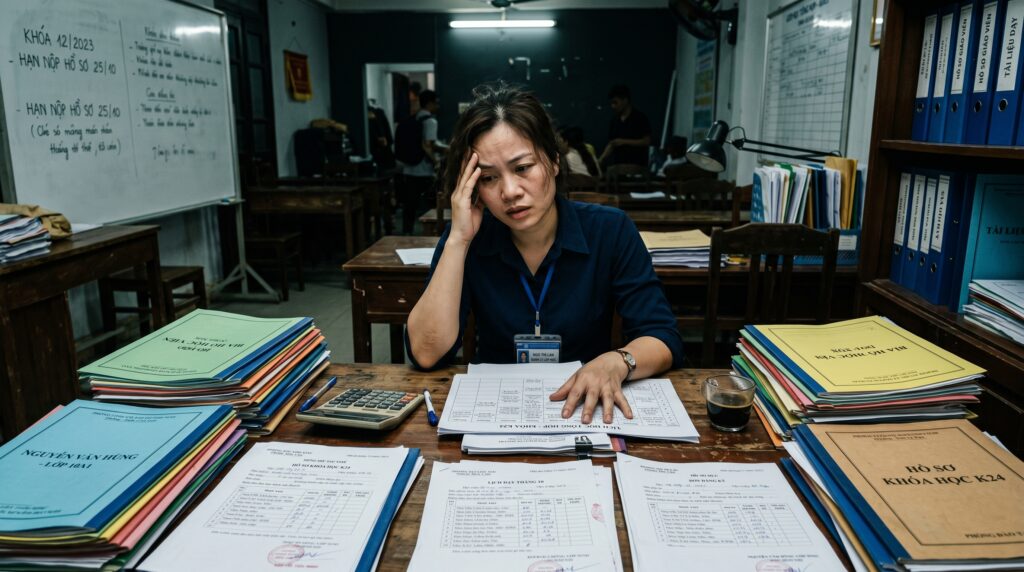 Khó khăn quản lý lịch học trung tâm bằng phương pháp thủ công