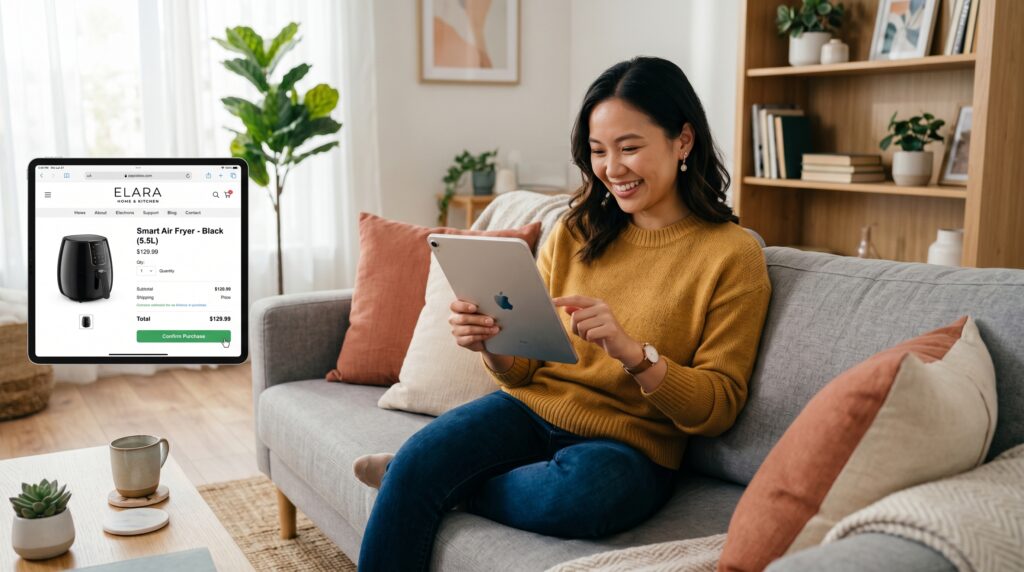 Tiện ích khi mua sắm trên website điện tử gia dụng chuẩn SEO
