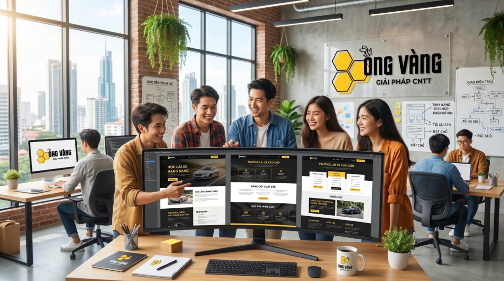 Đội ngũ Golden Bee triển khai website trung tâm lái xe chuyên nghiệp