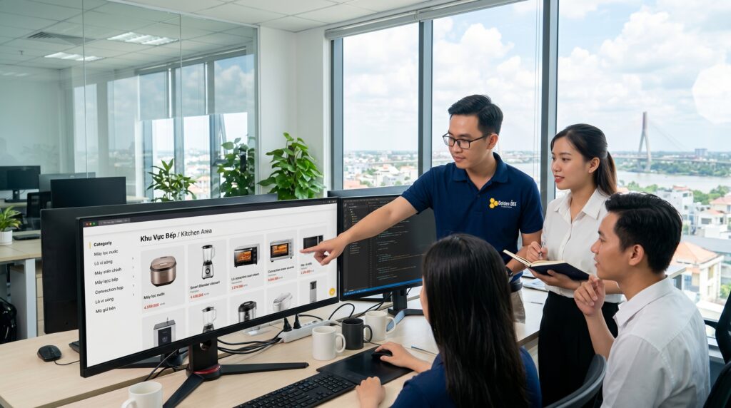 Đội ngũ Golden Bee thiết kế website điện tử gia dụng chuyên nghiệp
