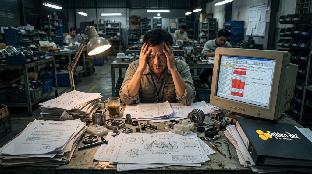 Quản lý nhà máy sản xuất gặp khó khăn do thiếu dữ liệu ERP