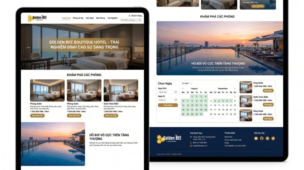 Thiết Kế Web Khách Sạn Toàn Quốc Chuyên Nghiệp Định Vị Thương Hiệu Nghỉ Dưỡng Đột Phá Doanh Thu Đặt Phòng Vượt Trội - Tin tức Golden Bee