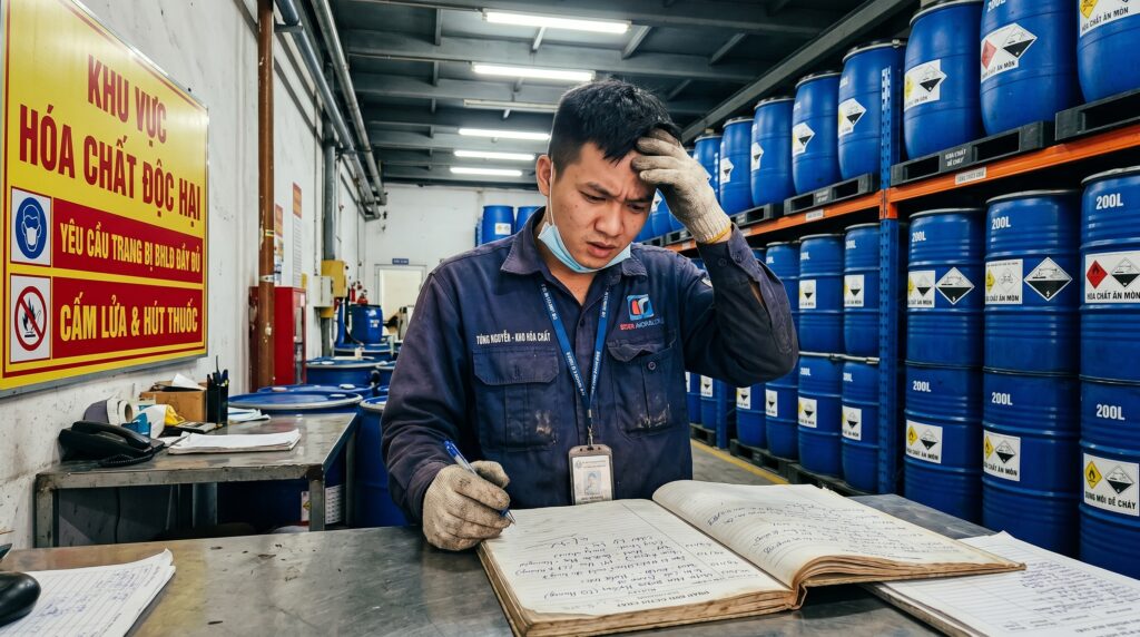 Những rủi ro khi quản lý thủ công và lý do cần phần mềm quản lý kho hoá chất công nghiệp theo yêu cầu