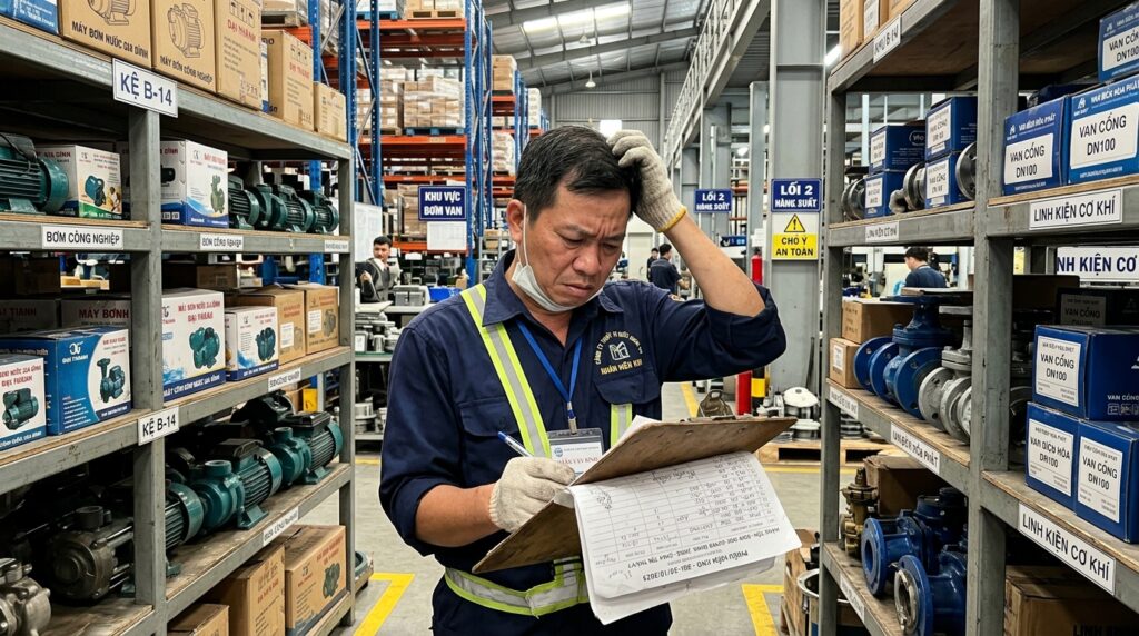 Thực trạng quản lý vật tư kho thiết bị bơm nước cần giải pháp viết phần mềm theo yêu cầu