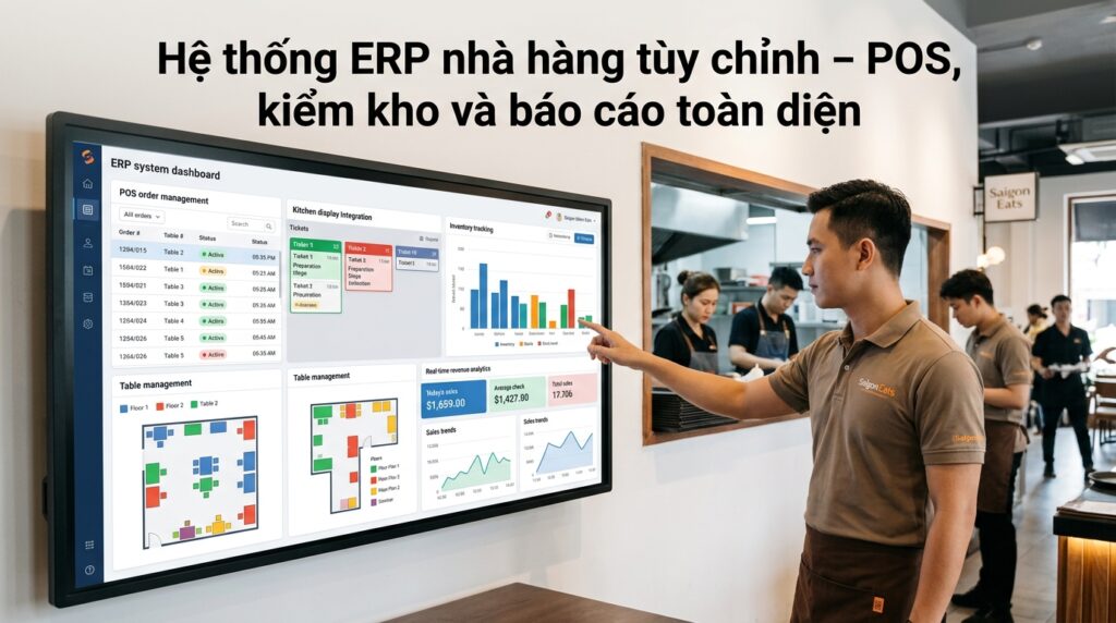 Viết Phần Mềm Theo Yêu Cầu ERP Lĩnh Vực Nhà Hàng Quản Lý Toàn Diện Tăng Doanh Thu 2026 - Tin tức Golden Bee