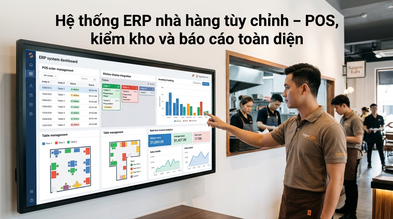 Viết Phần Mềm Theo Yêu Cầu ERP Lĩnh Vực Nhà Hàng Quản Lý Toàn Diện Tăng Doanh Thu 2026