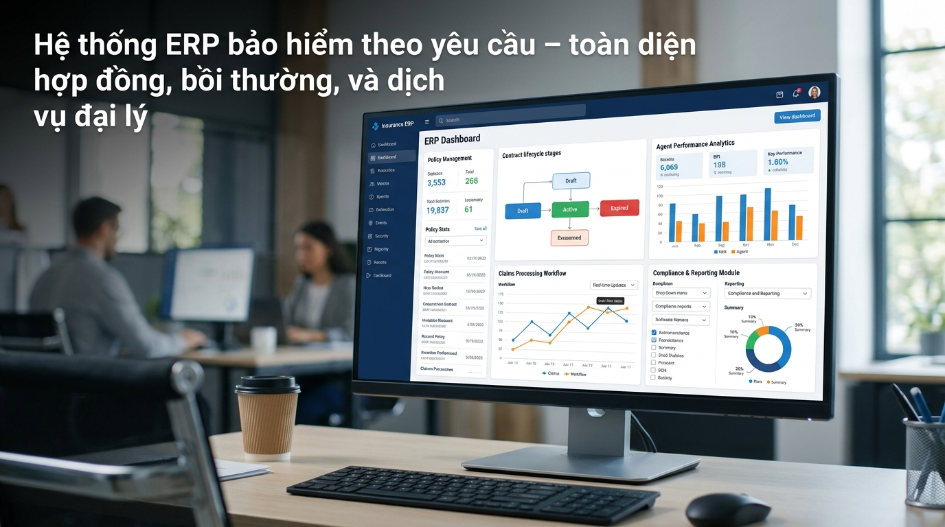 Viết Phần Mềm Theo Yêu Cầu ERP Lĩnh Vực Bảo Hiểm Số Hóa Toàn Diện Tăng Doanh Thu 2026