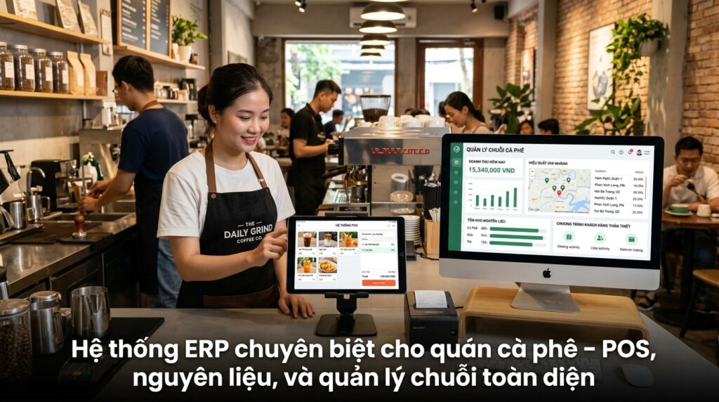 Viết Phần Mềm Theo Yêu Cầu ERP Lĩnh Vực Quán Cà Phê Quản Lý Toàn Diện Tăng Doanh Thu 2026 - Tin tức Golden Bee