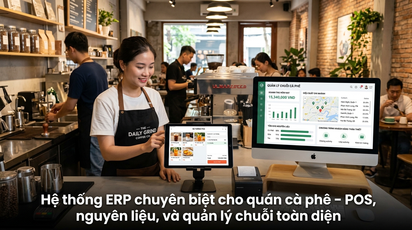 Viết Phần Mềm Theo Yêu Cầu ERP Lĩnh Vực Quán Cà Phê Quản Lý Toàn Diện Tăng Doanh Thu 2026