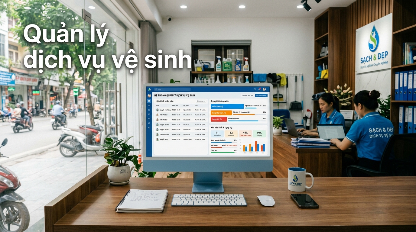 Viết Phần Mềm Theo Yêu Cầu ERP Lĩnh Vực Dịch Vụ Vệ Sinh Kiểm Soát Lịch Hẹn Đảm Bảo Uy Tín 2026