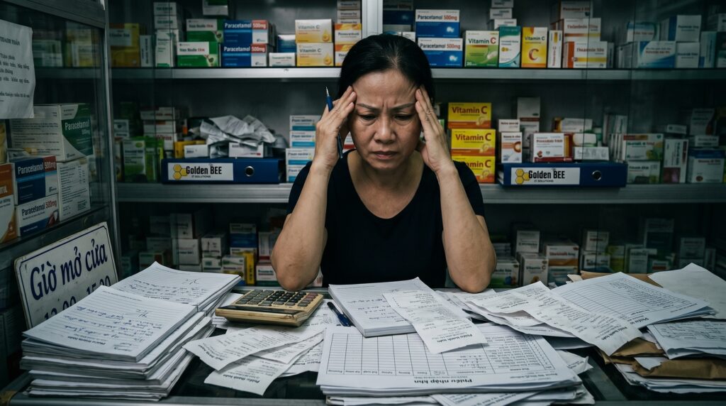 Rủi ro thất thoát doanh thu và khó khăn quản lý hạn dùng thuốc thủ công