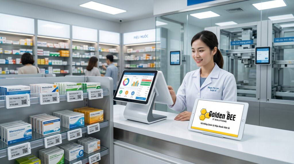 Chuỗi cửa hàng dược phẩm hiện đại ứng dụng phần mềm ERP quản trị đồng bộ