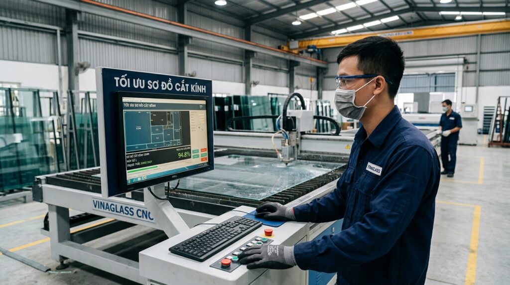 Tiết kiệm phôi kính thừa nhờ tính năng tối ưu của dịch vụ viết phần mềm theo yêu cầu Golden Bee