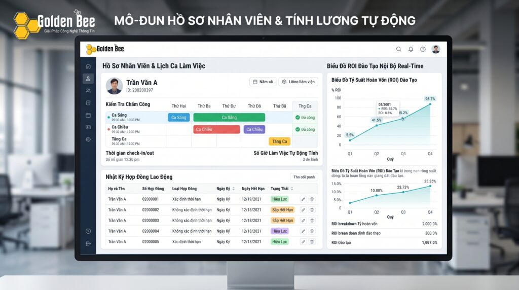 Phân hệ quản lý hồ sơ nhân viên và đối soát bảng lương tự động trên ERP