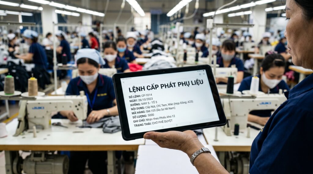Cấp phát vật tư chính xác nhờ phần mềm quản lý kho vải & nguyên phụ liệu may theo yêu cầu