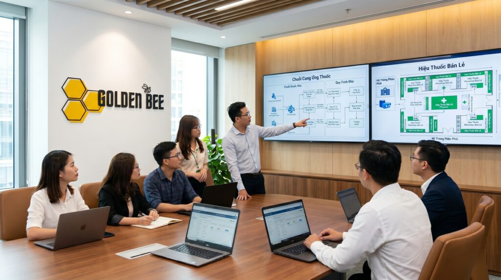 Đội ngũ Golden Bee tư vấn số hóa chuỗi bán lẻ dược phẩm chuyên nghiệp
