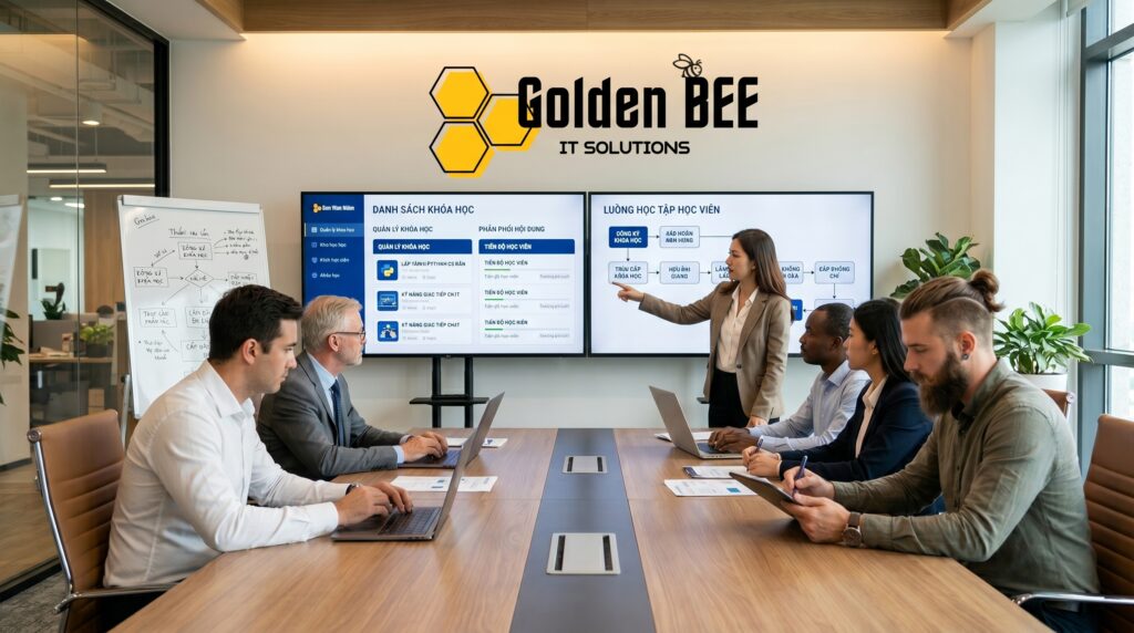 Đội ngũ Golden Bee tư vấn giải pháp ERP cho hệ thống giáo dục trực tuyến