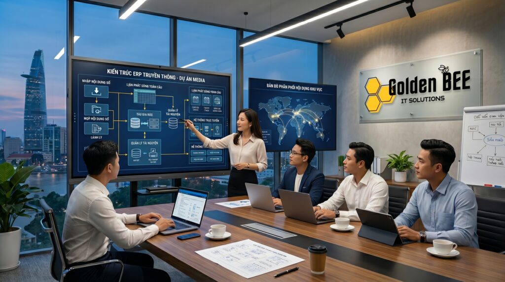 Đội ngũ Golden Bee tư vấn số hóa quy trình quản trị nội bộ ngành truyền thông