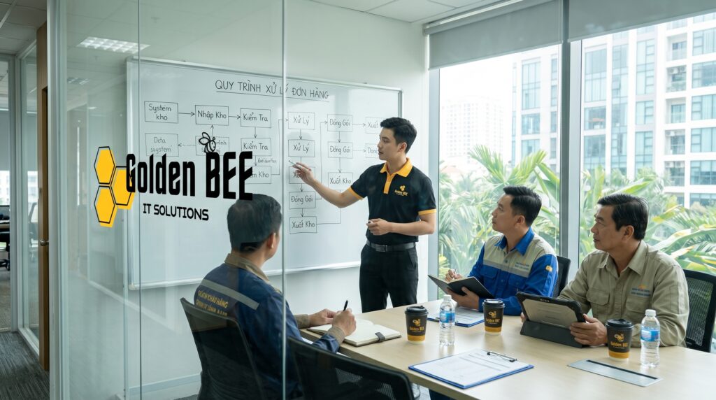 Quy trình triển khai phần mềm quản lý kho trái cây theo yêu cầu chuẩn xác