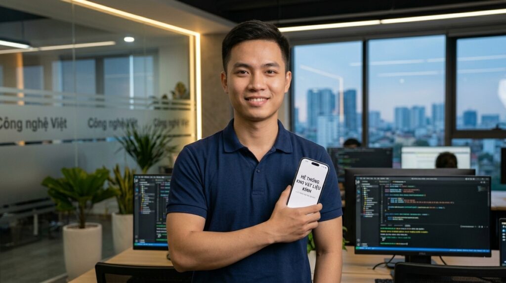 Đội ngũ kỹ sư trình độ cao chuyên viết phần mềm theo yêu cầu quản lý kho vật liệu kính
