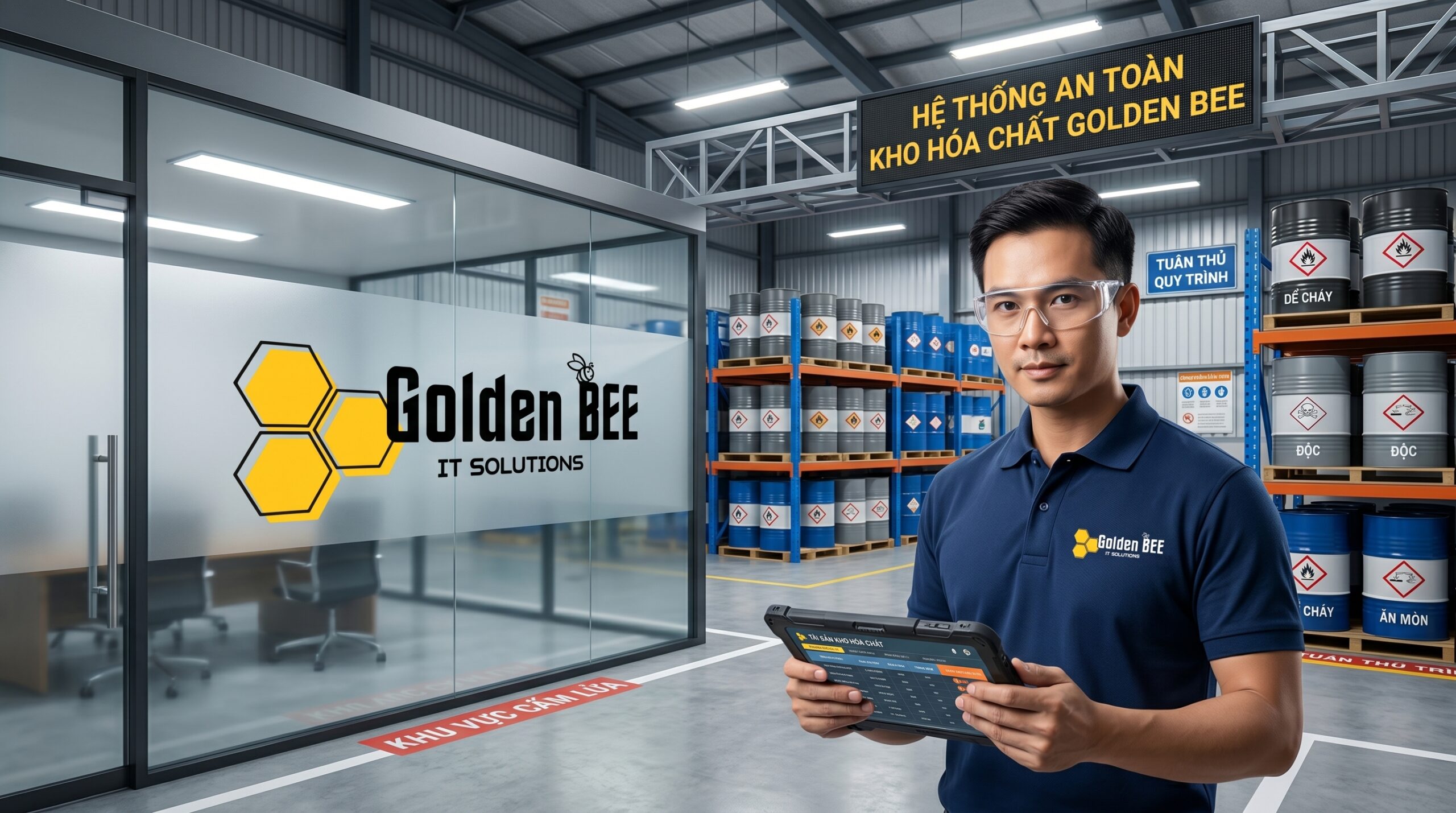 Giải pháp phần mềm quản lý kho hoá chất công nghiệp theo yêu cầu an toàn và thông minh